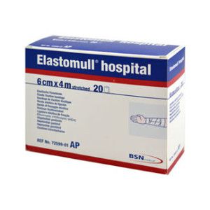 Elastomull Hospital 6 cmx4 m Elastische Fixierbinde Weiß