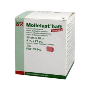 Mollelast Haft Binden Latexfrei 10 cmx20 m rot