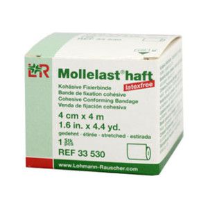 Mollelast Haft Binden Latexfrei 4 cmx4 m Weiß