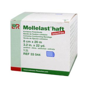 Mollelast Haft Binden Latexfrei 8 cmx20 m Blau