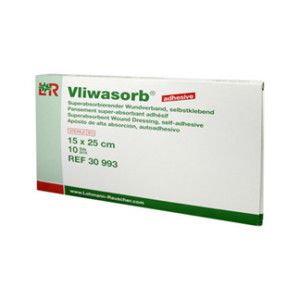 Vliwasorb Adhesive Superabsorbierende Kompresse Steril 15x25