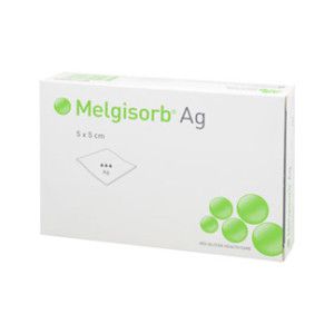 Melgisorb Ag Verband 5x5 cm