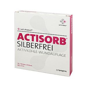 Actisorb Silberfrei 10,5x10,5 cm Kompressen