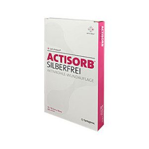 Actisorb Silberfrei 10,5x19 cm Kompressen