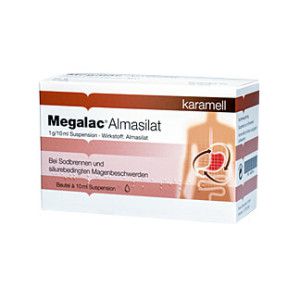 Megalac Almasilat 1 g/10 ml Suspension karamell