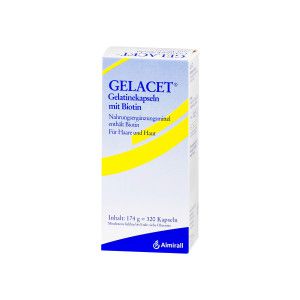 Gelacet Gelatinekapseln mit Biotin