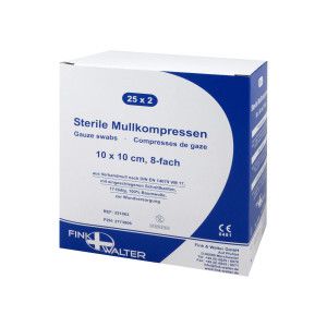 Mullkompressen 10x10 cm steril 8-fach