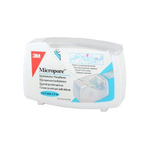 Micropore Vliespflaster 5 Mx1,25 cm mit Abroller 1530-0D