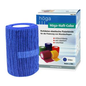 Höga Haft Color Fixierbinde 8cm x 4m blau