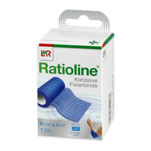 Ratioline Acute Fixierbinde Kohäsiv 8 cmx4 m Blau