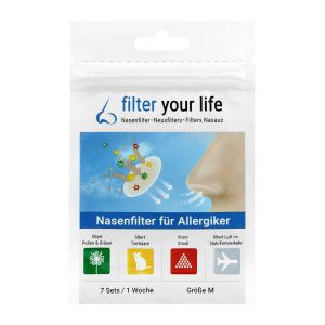 Filter your life Nasenfilter für Allergiker Gr. M