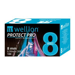 Wellion Protect Pro Sicherheitspennadeln 8 mm 30G