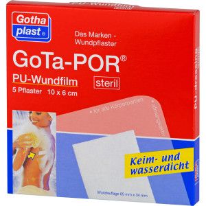 Gota-Por PU Wundfilm 10x6 cm steril Pflaster