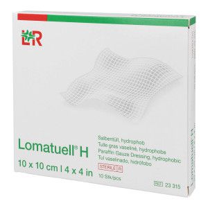 Lomatuell H Salbentüll 10x10 cm steril CPC