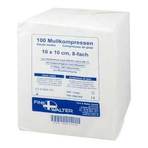 Mullkompressen 10x10 cm unsteril 8-fach