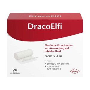 DracoElfi Fixierbinde 8 cm x 4 m gekreppt, Ärztepackung