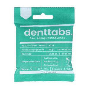 Denttabs Zahnputztabletten Mint mit Fluorid