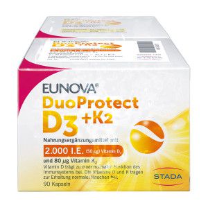 Eunova DuoProtect D3 + K2 2000 I.E. Kapseln