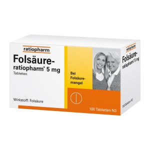 Folsäure-ratiopharm 5 mg Tabletten