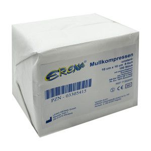 Erena unsterile Mullkompressen 10 x 10 cm, 8fach