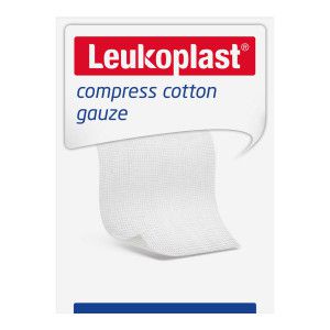 Leukoplast compress cotton gauze 10x10 cm 12 Lagen