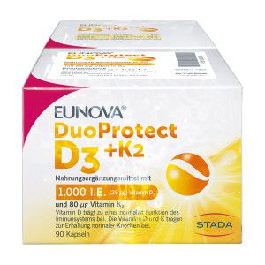 Eunova DuoProtect D3 + K2 1000 I.E. Kapseln