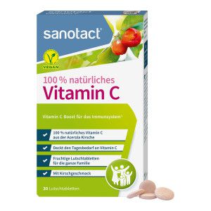 Sanotact 100 % natürliches Vitamin C Lutschtabletten